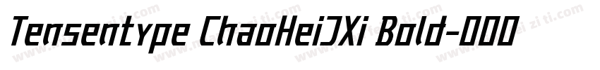 Tensentype ChaoHeiJXi Bold字体转换